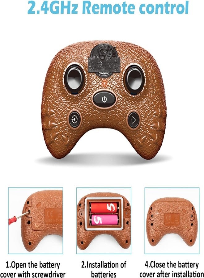 EXOMOON لعبة ديناصور إكسومون للتحكم عن بعد، مسبح، قارب تحكم عن بعد عالي المحاكاة بتردد 2.4 جيجاهرتز، مناسب للبنين والبنات من عمر 8 إلى 12 سنة، هدية مثالية لأعياد الميلاد والهالوين، أو للعب في المسبح. - Image 2